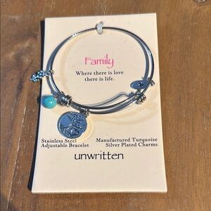 Unwritten Silver Bracelet with Turquoise Charms